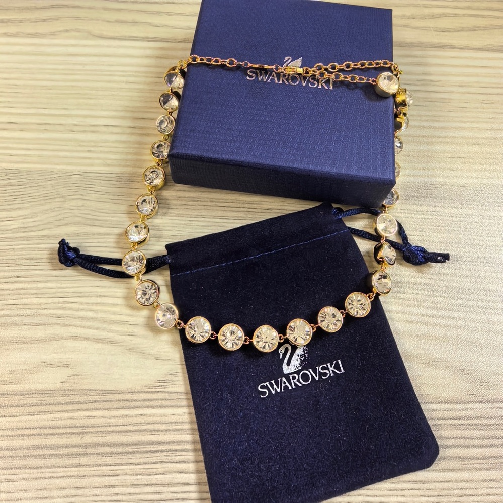 Swarovski Gold Necklace